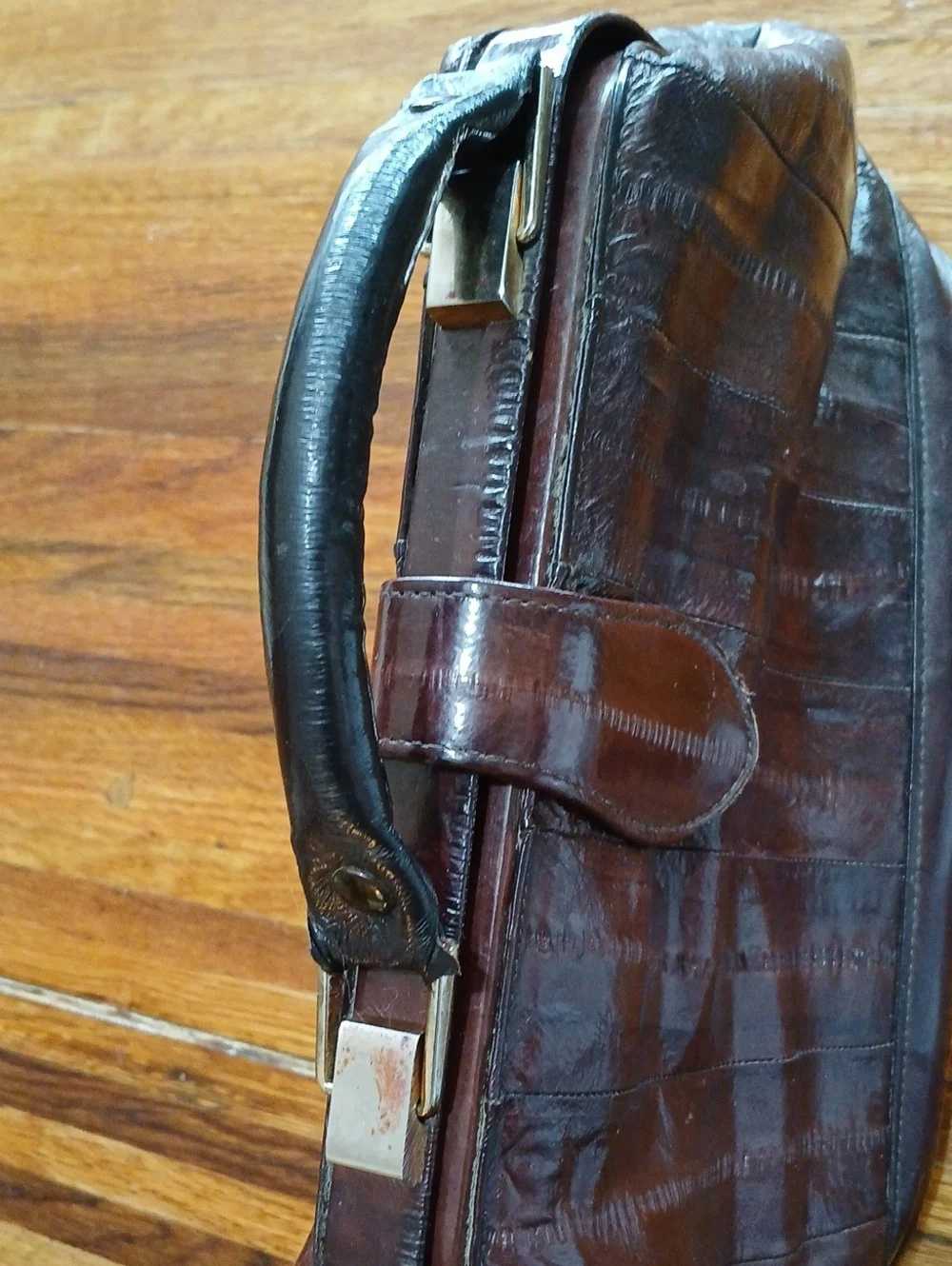 Vintage Eel Skin Doctors Bag Purse